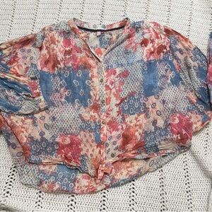 Anthropology Pilcro Sydney Patchwork Blouse - XL